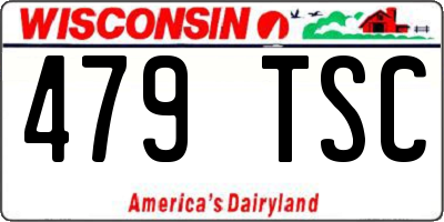 WI license plate 479TSC