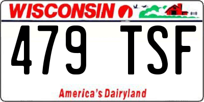 WI license plate 479TSF