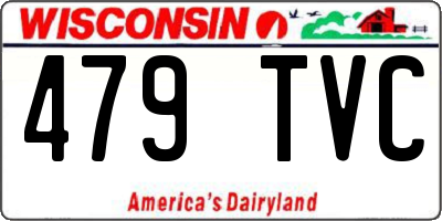 WI license plate 479TVC