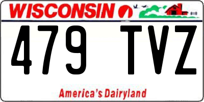 WI license plate 479TVZ