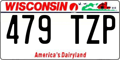 WI license plate 479TZP