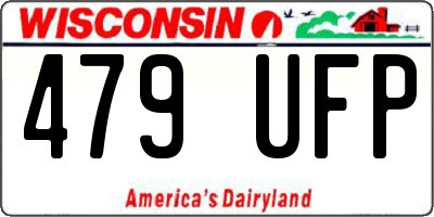 WI license plate 479UFP