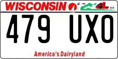 WI license plate 479UXO