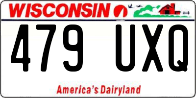 WI license plate 479UXQ
