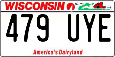 WI license plate 479UYE