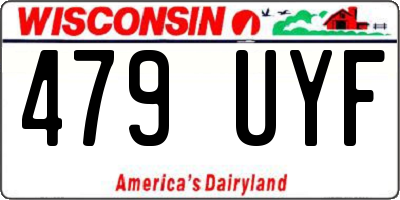 WI license plate 479UYF