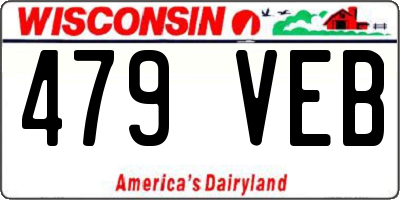 WI license plate 479VEB