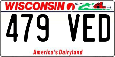 WI license plate 479VED