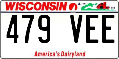 WI license plate 479VEE