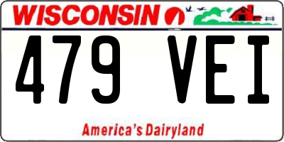 WI license plate 479VEI