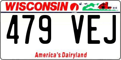 WI license plate 479VEJ