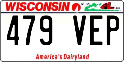 WI license plate 479VEP
