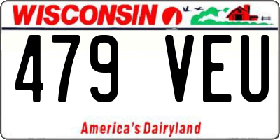 WI license plate 479VEU