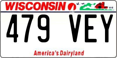 WI license plate 479VEY