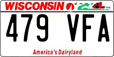 WI license plate 479VFA