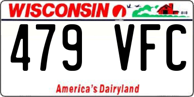 WI license plate 479VFC