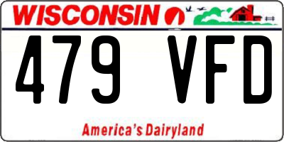 WI license plate 479VFD