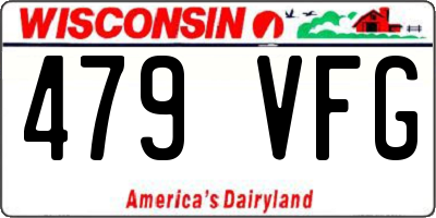 WI license plate 479VFG