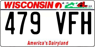WI license plate 479VFH