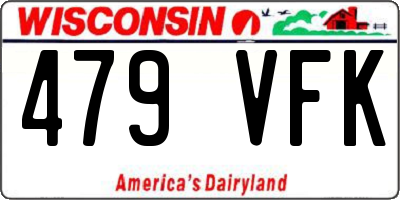 WI license plate 479VFK