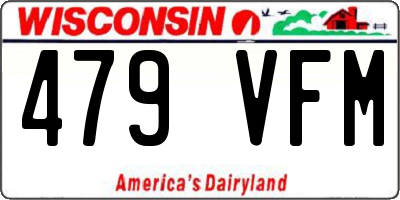 WI license plate 479VFM