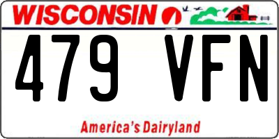WI license plate 479VFN