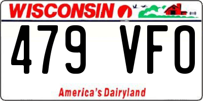 WI license plate 479VFO