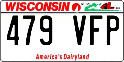 WI license plate 479VFP