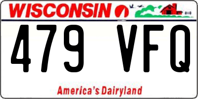 WI license plate 479VFQ
