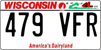 WI license plate 479VFR