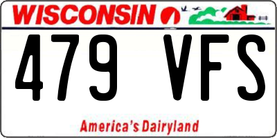 WI license plate 479VFS