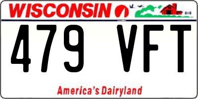 WI license plate 479VFT