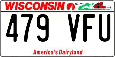 WI license plate 479VFU