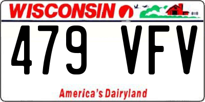 WI license plate 479VFV
