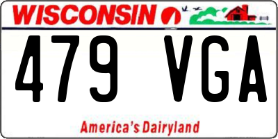 WI license plate 479VGA