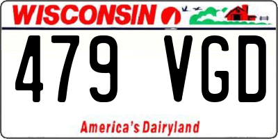 WI license plate 479VGD