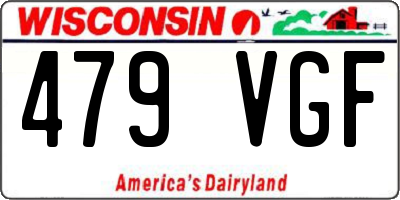 WI license plate 479VGF