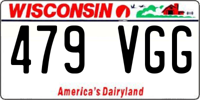 WI license plate 479VGG