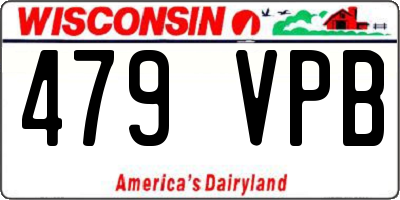 WI license plate 479VPB