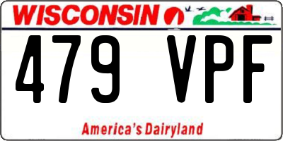 WI license plate 479VPF