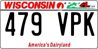 WI license plate 479VPK