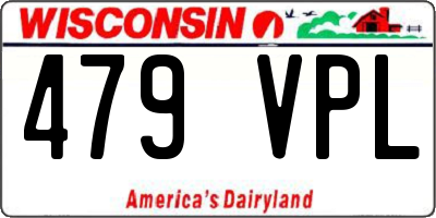 WI license plate 479VPL