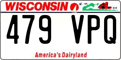 WI license plate 479VPQ