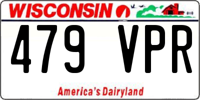 WI license plate 479VPR