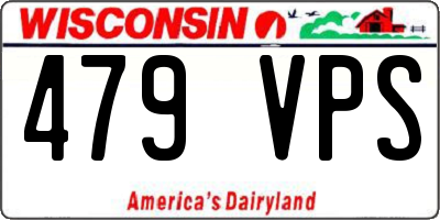WI license plate 479VPS