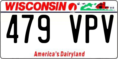 WI license plate 479VPV