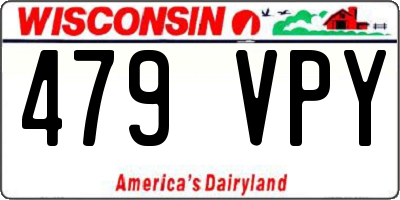 WI license plate 479VPY