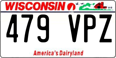 WI license plate 479VPZ