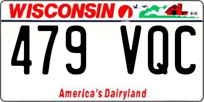 WI license plate 479VQC