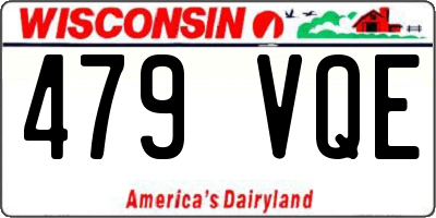 WI license plate 479VQE